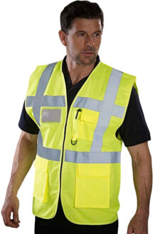 Yoko Unisex executive gerecycled hi-vis vest voor volwassenen - maat XXXL Geel
