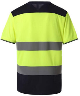 Yoko Unisex tweekleurig hi-vis t-shirt voor volwassenen - maat XL Geel