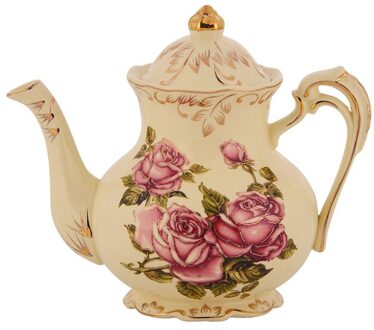 Yolife Chinese Keramische thee pot Set Mooie Porselein grote capaciteit theepot voor Huwelijkscadeau roos thee pot