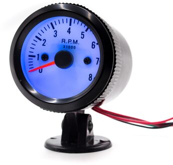 Yomi 2 "52Mm 12V Auto Auto Toerenteller Gauge 0-8000Rpm Mechanische Snelheid Meter Blauwe Led met Gauge Pod Houder Auto Rpm