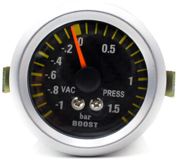 YOMI 52mm Psi Turbo Boost Gauge Meter Met Sensor Machines Psi Carbon Fiber Gezicht Turbo Boost Meter Boost Gauge 2Bar