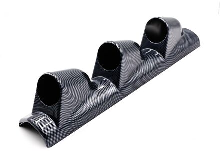 Yomi 52Mm Universele 3 Gat Linkerhand Drive Auto Een Pillar Carbon Fiber Triple Gauge Houder Gauge Pod auto Meter