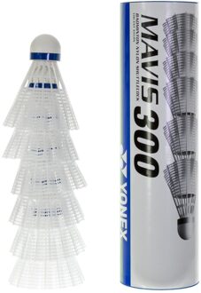 Yonex badmintonshuttles Mavis 300 medium wit 6 stuks