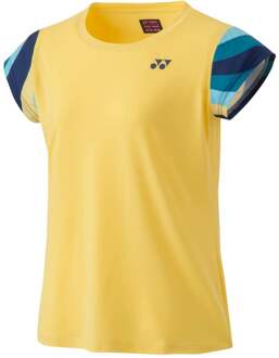 Yonex Crew Neck T-shirt Dames geel - M