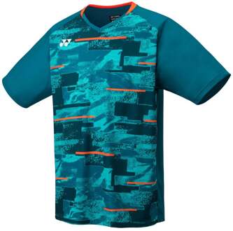 Yonex Crew Neck T-shirt Heren-Petrolblauw - M