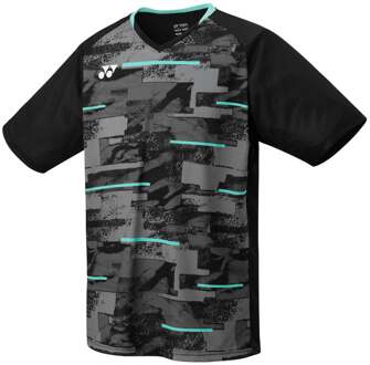 Yonex Crew Neck T-shirt Heren-Zwart - L