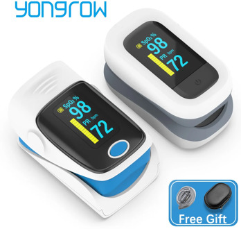 Yongrow Medical Household Digital Fingertip Pulse Oximeter Blood Oxygen Saturation Meter Finger SPO2 PR Monitor Health Care CE