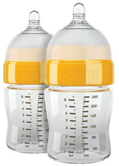 Yoomi Fles met speen fase 1 Yoomi 240 ml 2-pack