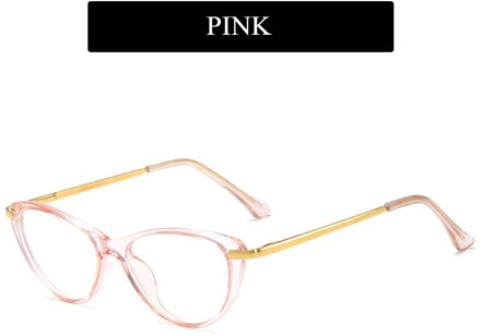 Yooske Anti Blauw Licht Kat Bril Frames Vrouwen Computer Brillen Frame Dames Bluelight Lens Clear Optische Bril roze