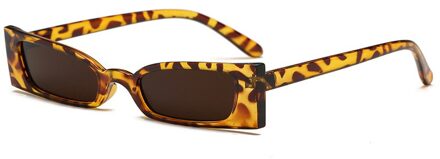YOOSKE Kleine Vierkante Zonnebril Vrouwen Cat Eye Zonnebril Dames Luxe Eyewear UV400 Shades luipaard