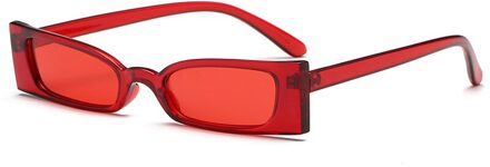 YOOSKE Kleine Vierkante Zonnebril Vrouwen Cat Eye Zonnebril Dames Luxe Eyewear UV400 Shades Rood