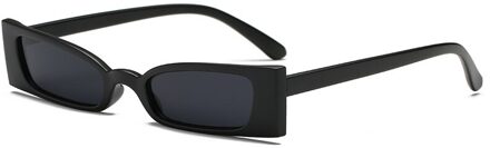 YOOSKE Kleine Vierkante Zonnebril Vrouwen Cat Eye Zonnebril Dames Luxe Eyewear UV400 Shades zwart