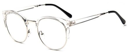 Yooske Transparant Brilmontuur Voor Mannen Vrouwen Glazen Anti-vermoeidheid Cat Eye Computer Brillen Retro Optische Len doorzichtig