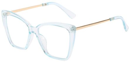 Yooske Transparante Oversized Brillen Frames Voor Vrouwen Vintage Cat Eye Bril Frame Anti Blauw Licht Lenzenvloeistof Computer Lens