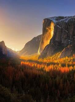 Yosemite National Park Usa Vlies Fotobehang 192x260cm 4-banen