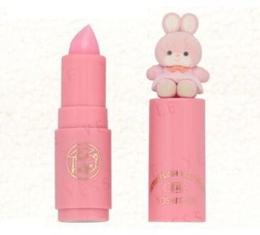 Yoshitoku Retro Plush Collection Creamy Rabbit Lip Cream With Flocked Mascot 1 pc