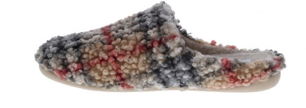 Yoska teddy ruit pantoffel | dames | | maat: | stof en immitatieleer - maat 37 Beige