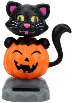 Yosolo Leuke Dierlijke Vorm Auto Ornament Auto Accessoires Zonne-energie Swingende Dansen Speelgoed Auto-Styling Auto Dashboard Decoratie kat