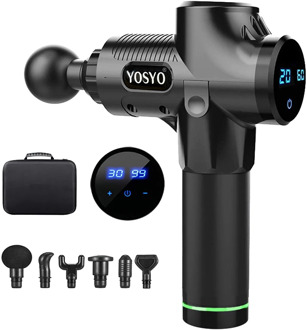 YOSYO LCD Display Massage Gun Muscle Massager Pain Body Neck Massage Exercising Relaxation Slimming ain Relief Machine
