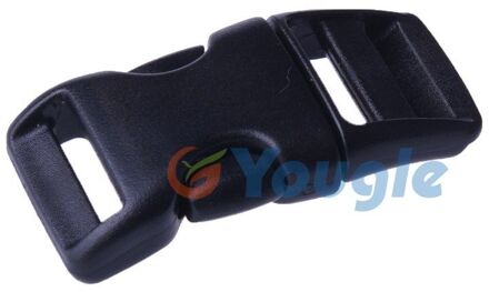 Yougle 10 Stuks 3/4 ''Singels Paracord Armband Plastic Gesp Side Vrijgegeven Zwart/Kaki
