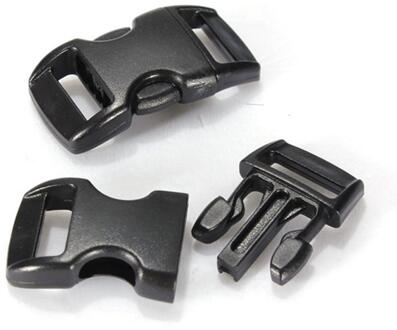 Yougle 100 Pcs 3/8 "Voorgevormd Gebogen Side Release Plastic Gesp Voor Paracord Armband