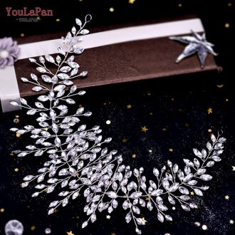 Youlapan HP258 Silver Rhinestone Crown Bruids-hoofddeksels Luxe Crystal Wedding Tiara Vrouwen Hoofdband Haar Accessoires Hoofddeksels HP237-S