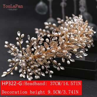 Youlapan HP308 Strass Bruids Haar Sieraden Bridal Tiara Diamanten Bruiloft Hoofddeksel Bridal Crown Silver Crystal Hoofdbanden HP322-G