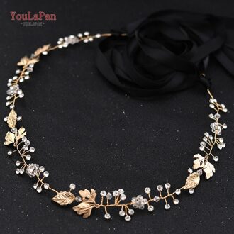 Youlapan SH122 Golden Rhinestone Riemen Voor Vrouwen Diamant Taille Jurk Riem Ivoor Bruids Riem Met Sash Jeweled Belt Sash zwart lint