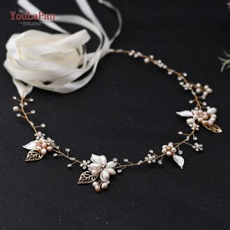 Youlapan SH313 Rose Goud Diamant Riem Trouwjurk Riemen Elegante Bruids Sjerpen Decoratieve Riemen Voor Vrouwen Jurken Riem uit-wit lint