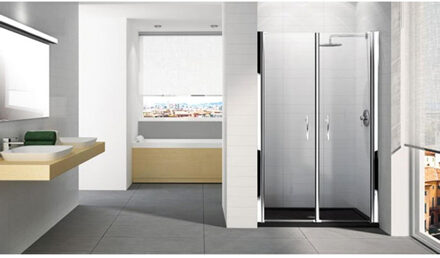 Young 2.0 2B draaideur 2 delig voor nis 87/91x200cm chroom/helder Y22B871K