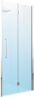 Young deur vouw nis rechts 87-91cm helder glas & matchroom profiel Y21BS87D-1B