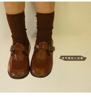 Young Girl's Spring New Princess Shoes Fashion England Performance Shoes Baby Children's Shoes Kids Casual Leather Shoes 1-6y