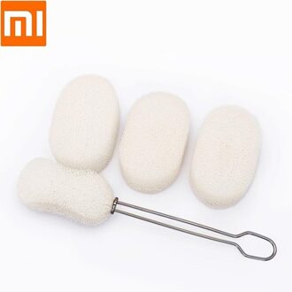 Youpin Rvs Cup Borstel Glazen Fles Voor Keuken Gereedschap + 3 Vervangbare Spons