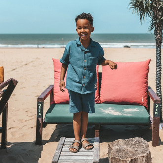 Your Wishes jongens overhemd Blauw - 134