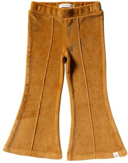 Your Wishes winter flare legging meisjes - bruin - velvet, jersey - maat 104