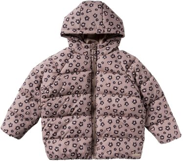 Your Wishes winter winterjas meisjes - oranje - Sweet Leopard - puffer - maat 146/152