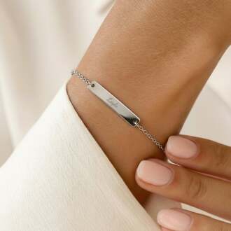 YourSurprise Armband met naam dames - Zilver