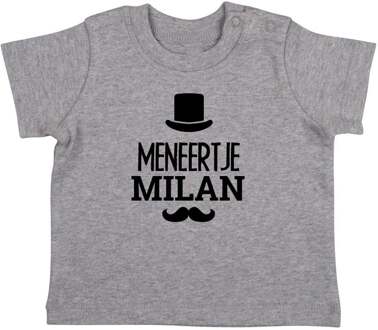 YourSurprise Baby shirt bedrukken - Korte mouw - Grijs melange - 62/68