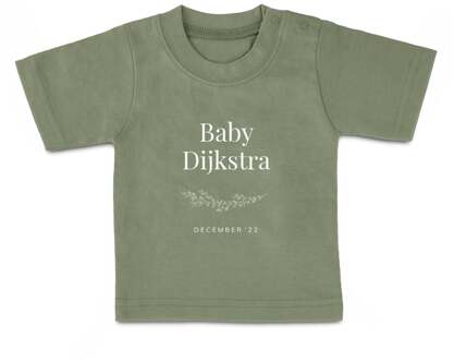 YourSurprise Baby shirt bedrukken - Korte mouw - Groen - 50/56