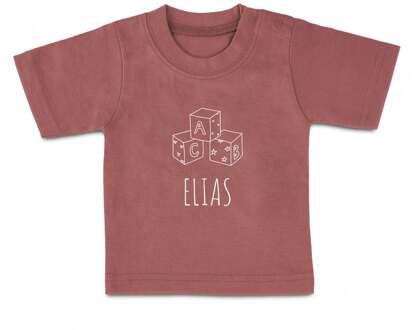 YourSurprise Baby shirt bedrukken - Korte mouw - Roze - 74/80