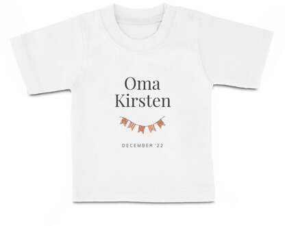 YourSurprise Baby shirt bedrukken - Korte mouw - Wit - 62/68