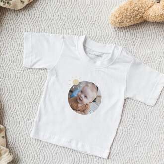 YourSurprise Baby shirt bedrukken - Korte mouw - Wit - 74/80