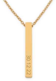 YourSurprise Bar ketting met naam - Goud