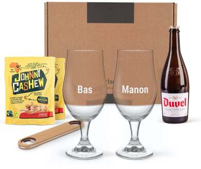 YourSurprise Bier borrelpakket met gegraveerde glazen