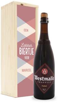 YourSurprise Bier in bedrukte kist - Westmalle Dubbel