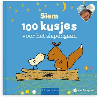YourSurprise Boek met naam en foto - 100 kusjes voor het slapengaan - Hardcover