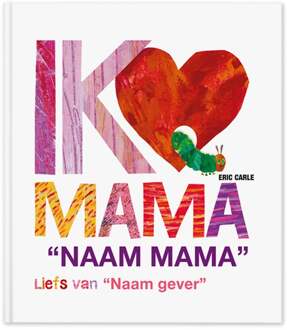 YourSurprise Boek met naam en foto - Rupsje Nooitgenoeg - Ik hou van mama (softcover)