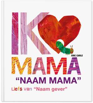 YourSurprise Boek met naam en foto - Rupsje Nooitgenoeg - Ik hou van mama - XL editie (hardcover)