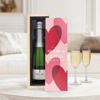 YourSurprise Cava in bedrukte kist - Palau Semi-Seco (750ml)