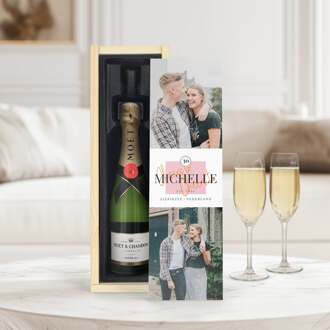 YourSurprise Champagne in bedrukte kist - Moët & Chandon (375ml)